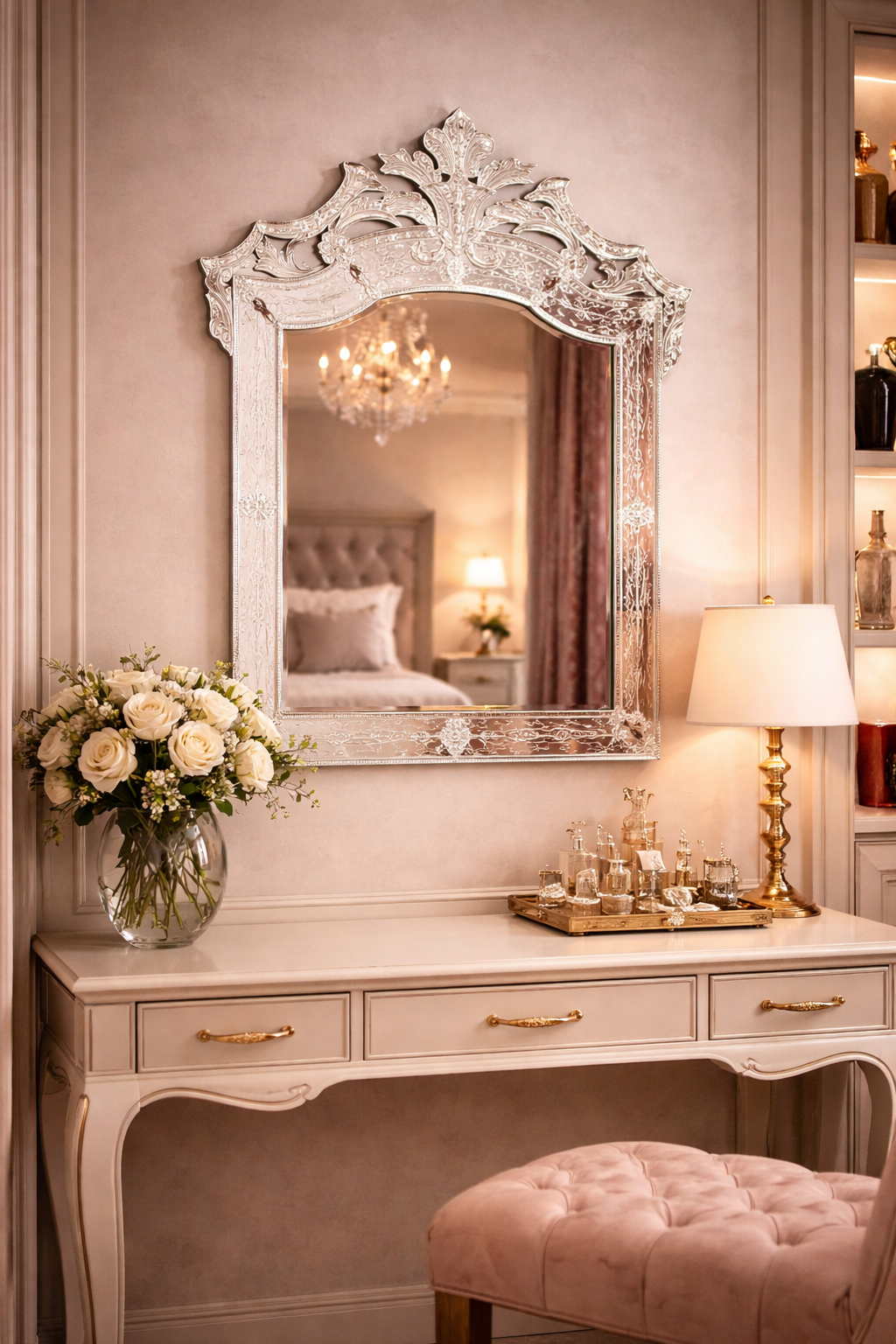 Etched Scroll Rectangular Mirror Etched Scroll Rectangular Mirror